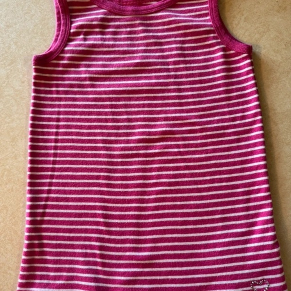 GAP Girls Pink and White Striped Tank Top